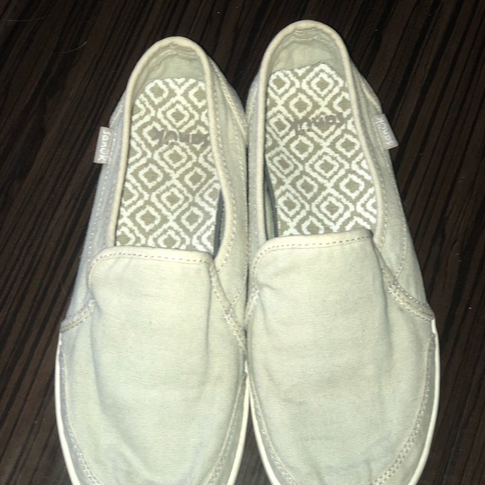 Size 5 Adult Sanuk slip- ons
